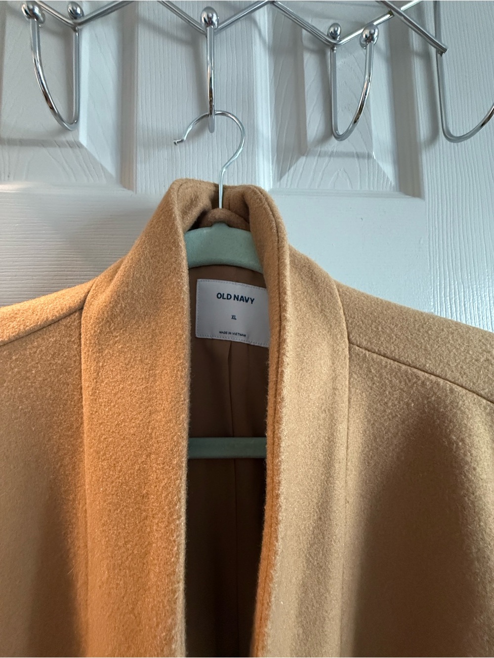 Old Navy Men's Tan Pea Coat - Single-Breasted - Picture 3 of 5
